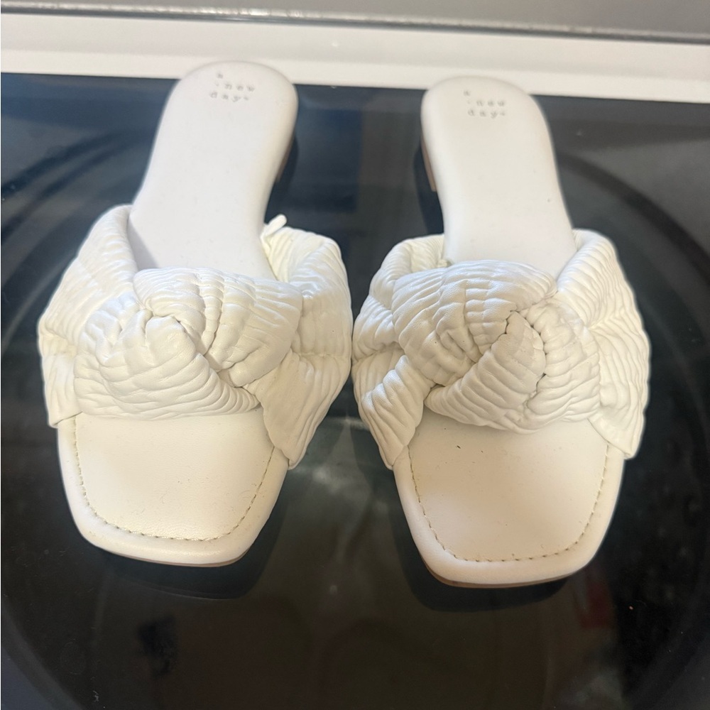 Target A New Day Women's White Knotted Slide Sandals‎
